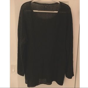 Eileen Fisher Sweater with Silver Sparkle thread